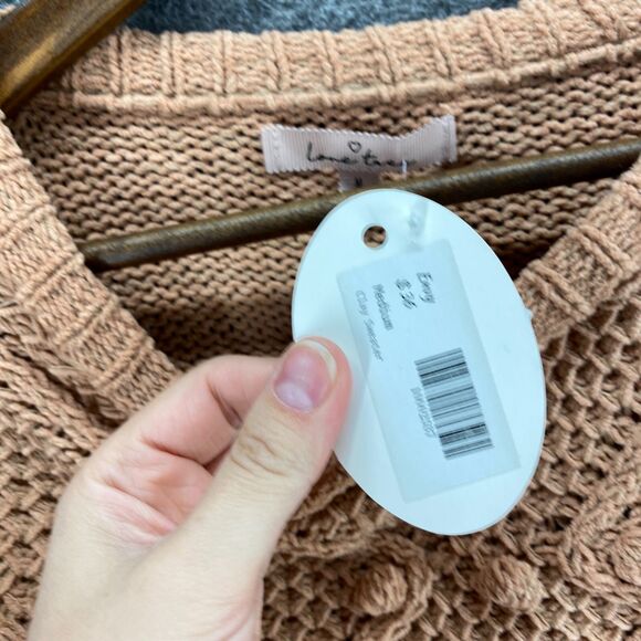 New Love Tree Sweater Pullover Women M Medium Brown Knit Long Sleeve Crew Neck - Picture 4 of 8